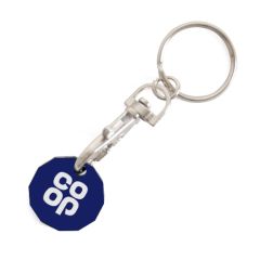 Coloured Trolley Coin Keyring