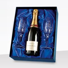 Double Flute and Champagne Gift Set