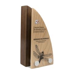 Real Wood Block Awards with Wooden Front