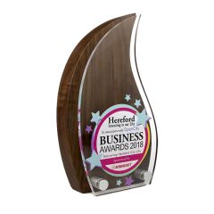 Real Wood Block Awards with Acrylic Front